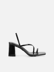 Simmi London Black Manzi Slingback Block Heeled Sandals - Image 3 of 5