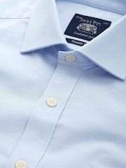 Plavo - Savile Row Company Pinpoint Cotton Classic Fit Single Cuff Formal Shirt - Slika 2 od 3