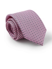 Savile Row Company Pink Chain Link Silk Tie - Image 2 of 2