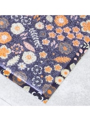 Artsy Mats Purple Flower Pattern Doormat - Image 1 of 4