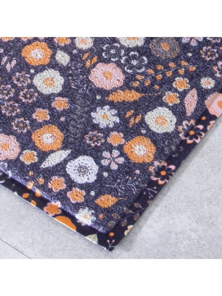 Artsy Mats Purple Flower Pattern Doormat - Image 4 of 4