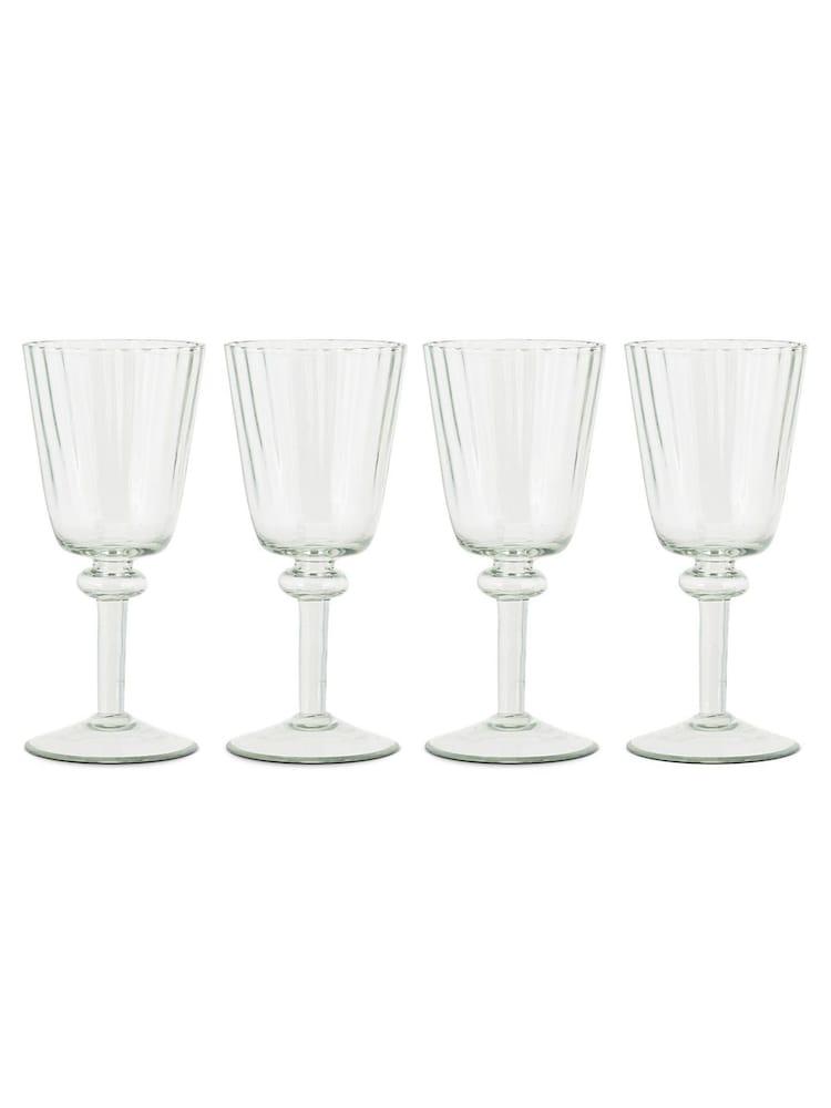 Nkuku Set of 4 Clear Minati Wine Glasses - Image 3 of 3 Nkuku Set of 4 Clear Minati Wine Glasses - Image 3 of 3