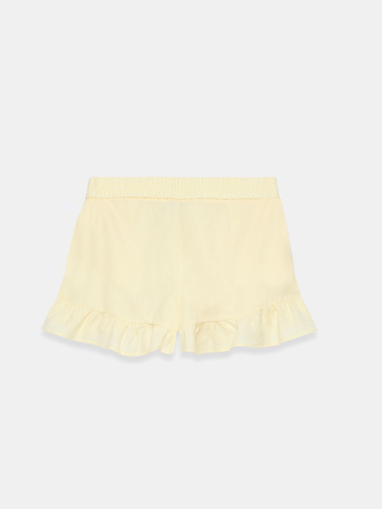 Mint Velvet Yellow Linen Ruffle Trim Shorts - Image 7 of 7