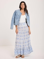 Mint Velvet Blue Floral Print Maxi Skirt - Image 2 of 8