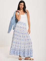Mint Velvet Blue Floral Print Maxi Skirt - Image 5 of 8