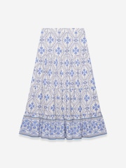 Mint Velvet Blue Floral Print Maxi Skirt - Image 7 of 8