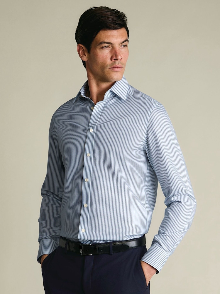 Charles Tyrwhitt Blue Non-Iron Royal Oxford Shirt - Image 1 of 6