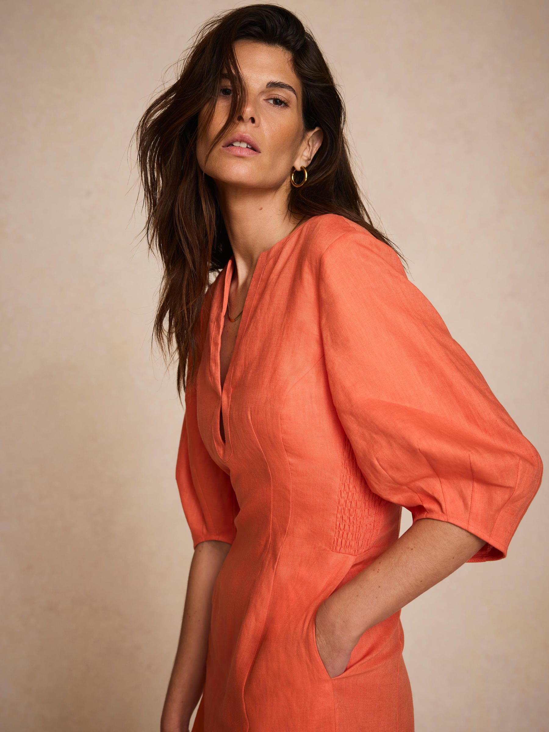 linen midi dress - orange reviews Buy Mint Velvet Orange Linen Midi Dress from Next USA