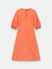 Mint Velvet Orange Linen Midi Dress - Image 7 of 8