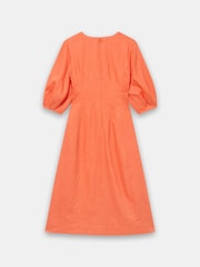 Mint Velvet Orange Linen Midi Dress - Image 8 of 8