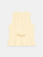 Mint Velvet Yellow Linen Blend Longline Waistcoat - Image 8 of 8