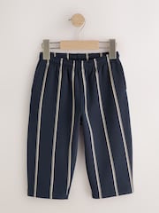 De rayas azul marino - Pantalones de chándal de pernera ancha de punto (3 meses-7 años) - Imagen 1 de 4