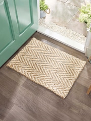 Origin Rugs Natural Jute Herringbone Doormat - Image 1 of 3