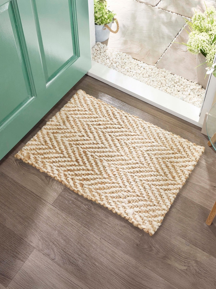 Origin Rugs Natural Jute Herringbone Doormat - Image 1 of 3 Origin Rugs Natural Jute Herringbone Doormat - Image 1 of 3