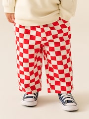 Red Pull On Wide Trousers (3mths-7yrs) - Image 1 of 8