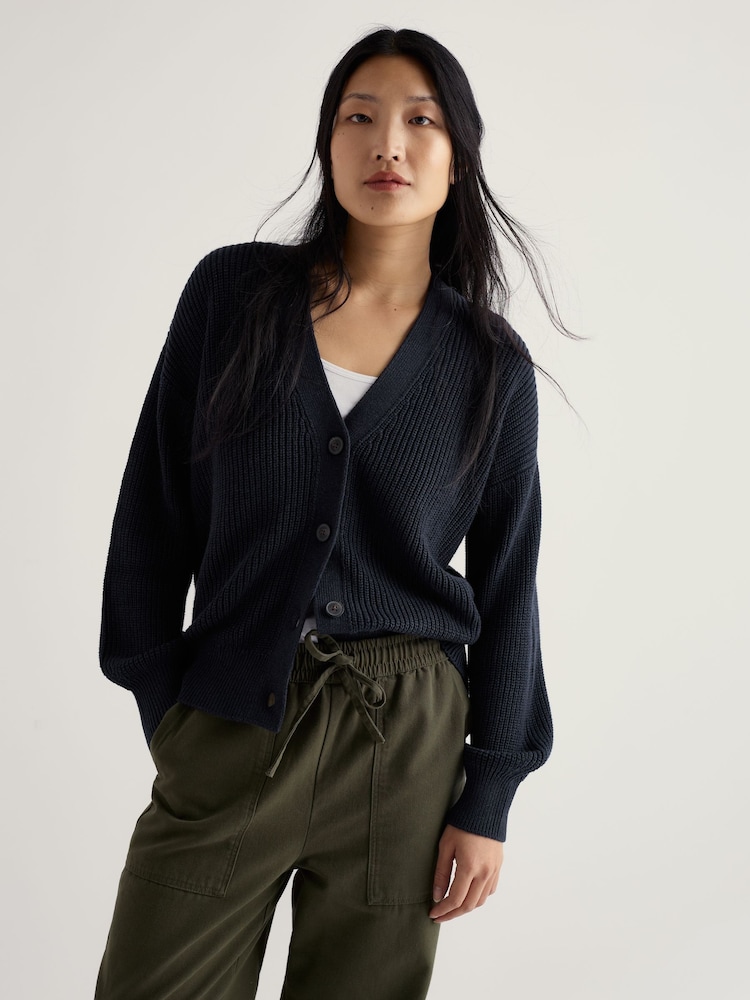 Seasalt Cornwall Blue Winding Creek Cardigan - Image 2 of 5 Seasalt Cornwall Blue Winding Creek Cardigan - Image 2 of 5