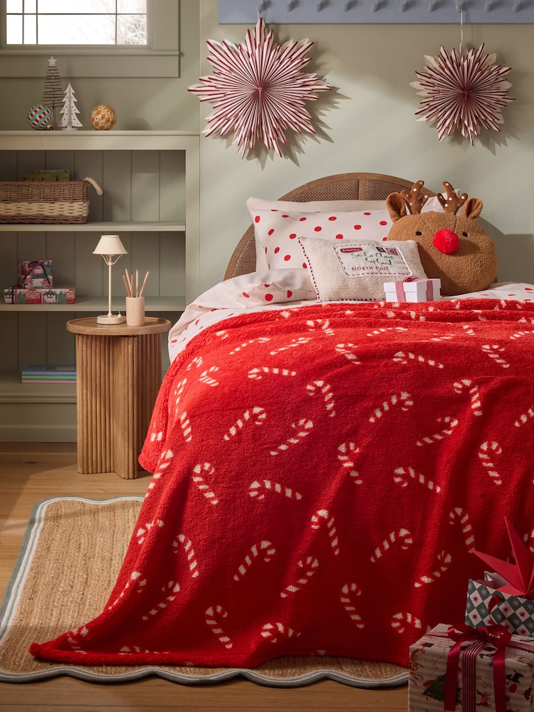 Fleece Christmas Throw - Εικόνα 1 από 4 Fleece Christmas Throw - Εικόνα 1 από 4
