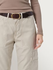 Citizens of Humanity Natural Marcelle Barrel Cargo Trousers in Burnished Khaki - Image 5 of 8