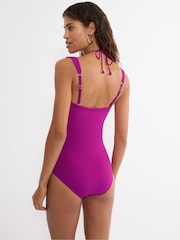 Triumph Purple Summer Twist Padded Bandeau Swimsuit - Image 2 of 4
