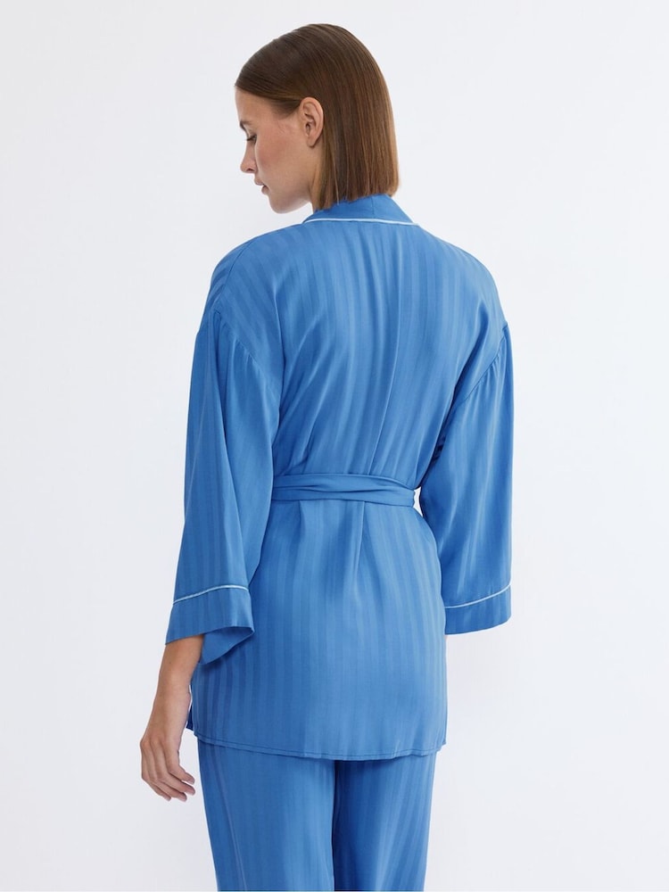 Triumph Blue Amourette Jacquard Robe Top - Image 2 of 4