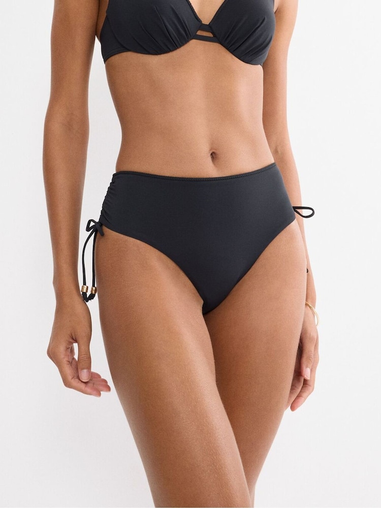 Triumph Black Mid Waist Summer Twist Bikini Bottoms - Image 1 of 4