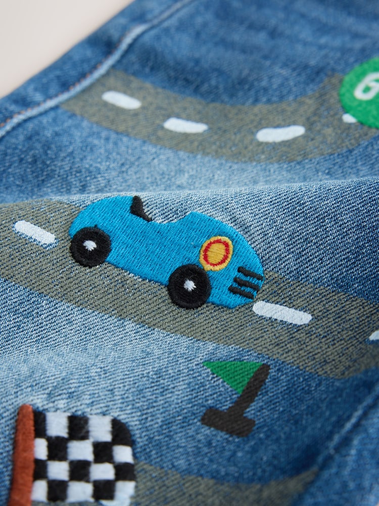 Mid Blue Denim Car Wide Fit Jeans (3mths-7yrs) - Image 4 of 4 Mid Blue Denim Car Wide Fit Jeans (3mths-7yrs) - Image 4 of 4