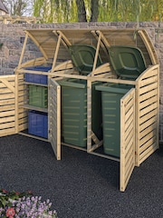 Rowlinson Natural Double Garden Bin Store With Box - Image 2 of 6