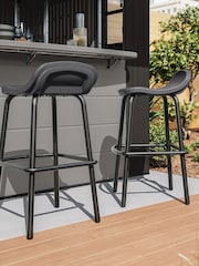 Suncast 2 Pack Grey  Black Outdoor Bar Stool Set - Image 1 of 4