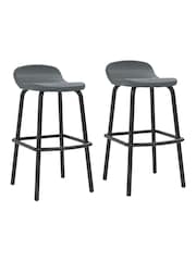 Suncast 2 Pack Grey  Black Outdoor Bar Stool Set - Image 3 of 4