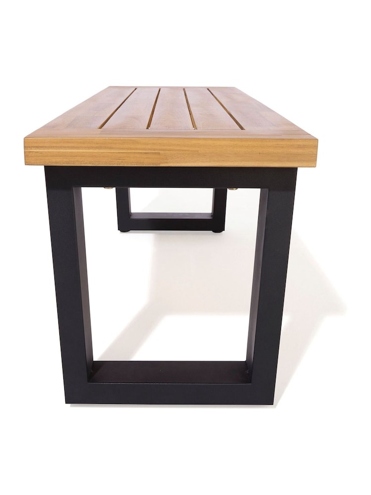 Rowlinson Natural Black Stockholm 4 Seat Garden Dining Set - Image 6 of 6