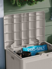 Suncast Dove Grey New York 83L Garden Storage Box - Image 2 of 6
