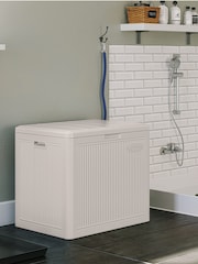 Suncast Dove Grey New York 83L Garden Storage Box - Image 4 of 6