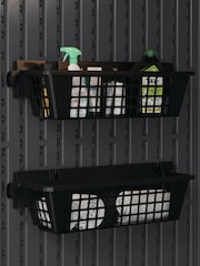 Suncast 2 Pack Black Basket Storage Set - Image 1 of 5