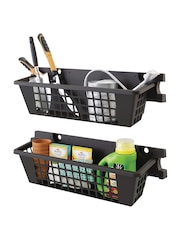 Suncast 2 Pack Black Basket Storage Set - Image 4 of 5