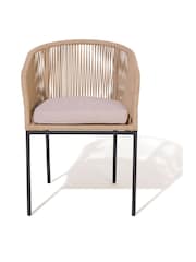 Rowlinson Natural Black Oslo 6 Seat Garden Dining Set - Image 5 of 5