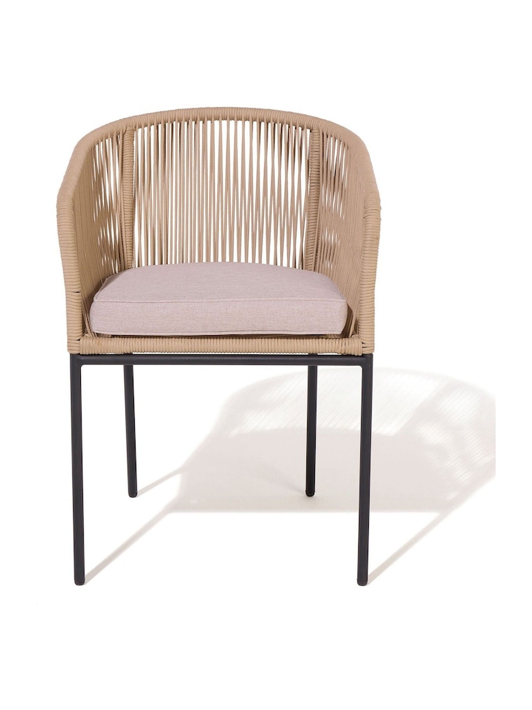 Rowlinson Natural Black Oslo 6 Seat Garden Dining Set - Image 5 of 5