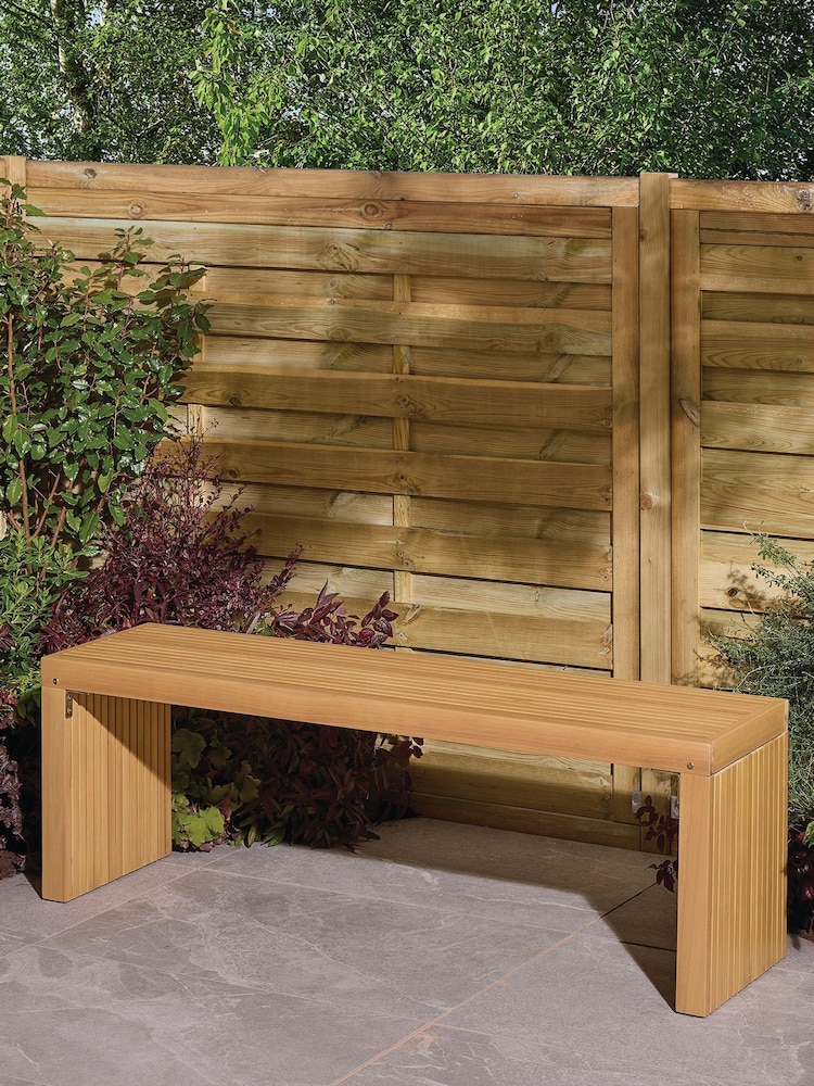 Rowlinson Natural Kyoto 3 Seat Garden Bench - Image 1 of 6 Rowlinson Natural Kyoto 3 Seat Garden Bench - Image 1 of 6