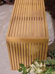Rowlinson Natural Kyoto 3 Seat Garden Bench - Image 2 of 6