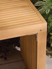 Rowlinson Natural Kyoto 3 Seat Garden Bench - Image 4 of 6