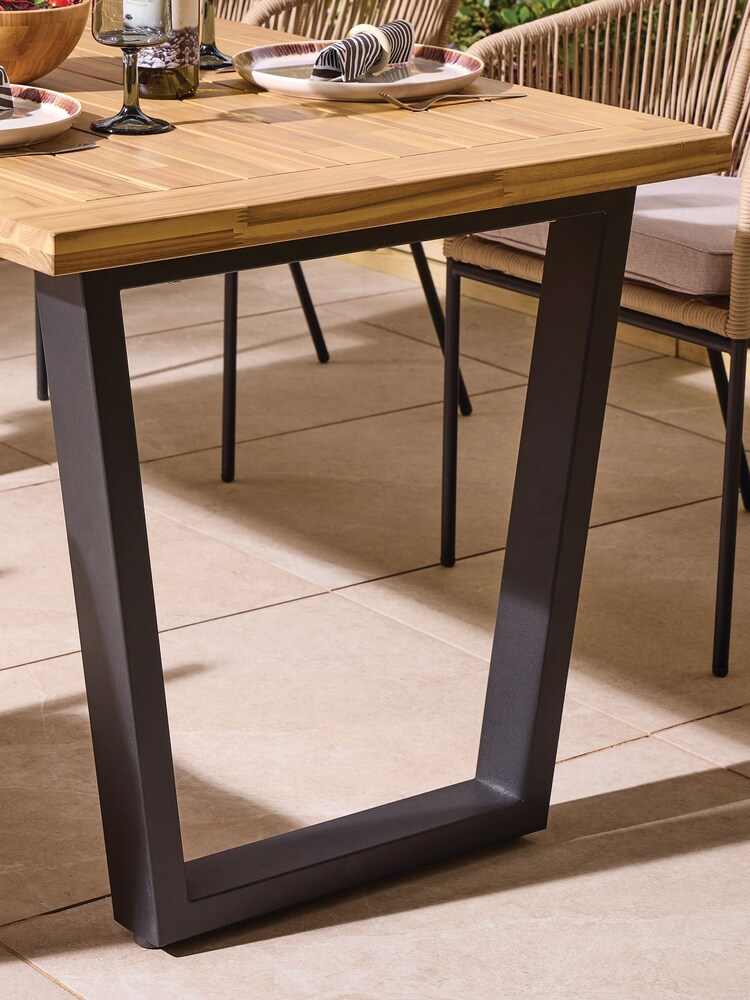 Rowlinson Natural Black Oslo 8 Seat Garden Dining Set - Image 5 of 5 Rowlinson Natural Black Oslo 8 Seat Garden Dining Set - Image 5 of 5