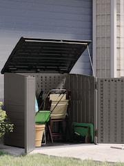 Suncast Stone Grey Stow-Away Garden Store With Assembly - Image 3 of 5