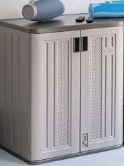 Suncast Platinum Matallic Haven Base Garden Storage Cabinet - Image 1 of 5