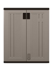 Suncast Platinum Matallic Haven Base Garden Storage Cabinet - Image 3 of 5