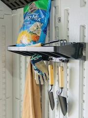 Suncast 2 Pack Black Extra Deep Shelving With Hooks Set - Image 4 of 6