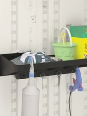 Suncast 2 Pack Black Extra Deep Shelving With Hooks Set - Image 5 of 6