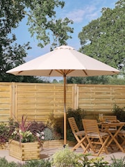 Rowlinson Natural Ashdown Wooden Garden Parasol - Image 1 of 6