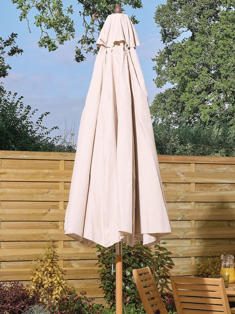 Rowlinson Natural Ashdown Wooden Garden Parasol - Image 2 of 6