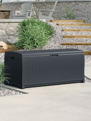 Suncast Cyberspace Grey Missouri 276L Garden Storage Box - Image 1 of 4