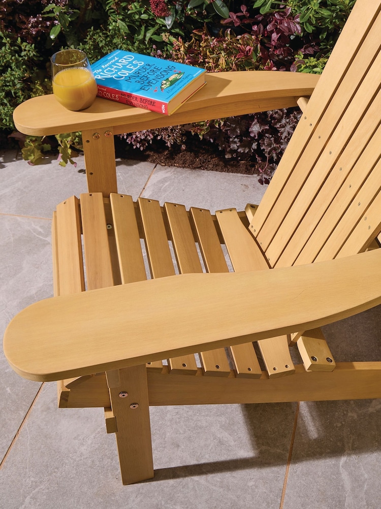 Rowlinson Natural Sandown Adirondack Garden Chair - Image 2 of 5 Rowlinson Natural Sandown Adirondack Garden Chair - Image 2 of 5