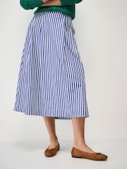 Crew Clothing Dark Blue Gabby Cotton Skirt - Image 1 of 5